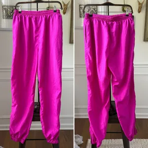 Vintage 90s 1994 Magenta Fuchsia Link Windbreaker Track Pants M thumbnail 2
