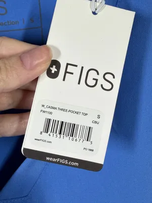 Figs NWT Blue Casma Three Pocket Scrub‎ Top thumbnail 3