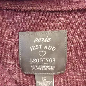 Aerie Cowl Neck Just Add Leggings Sweater‎ Purple Small thumbnail 4