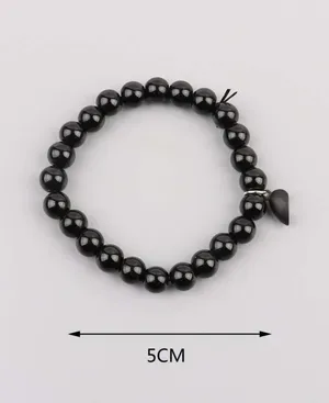 Couple Heart Bracelets Black thumbnail 3