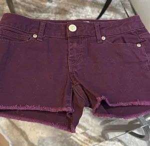 Aeropostale Blackberry Wine Cut-Off Shorts thumbnail 3