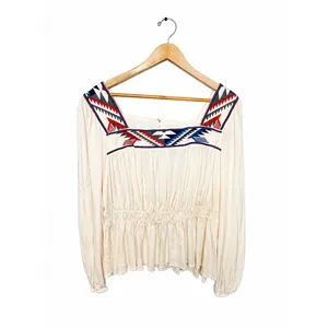 Ariat Chimayo Collection XXL Southwestern Embroidered Peasant Top Western Boho thumbnail 2