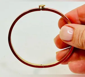 Kate Spade New York Spade Bangles Thin Enamel Hinge Bangle Bracelet Bright Rose thumbnail 3