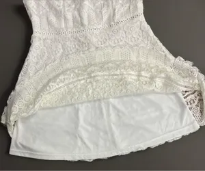 🦢 Blu Pepper Off-White Floral Lace Dress | Women’s Sz Med thumbnail 3