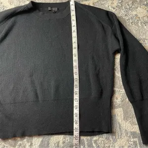 J. Crew Black Crewneck Sweater Classic Knit Design thumbnail 2