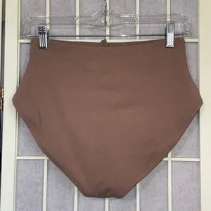 Skims Swim Beige Tan Minimalist High Waist Nude Slimming Bikini Bottoms Sz Small thumbnail 3