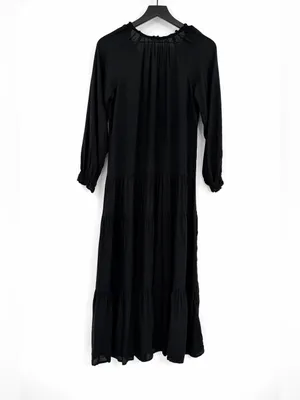 LOVESTITCH Dancing On Air Tiered Maxi Dress Black S thumbnail 7