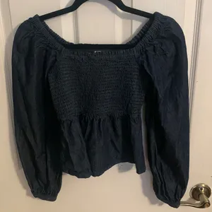 J.Crew Denim Off the shoulder Shirt thumbnail 1