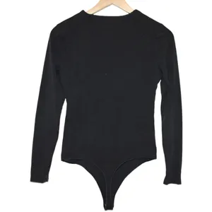 Womens Abercrombie & Fitch Soft A&F Black Crew Neck Long Sleeve Bodysuit Size S thumbnail 2