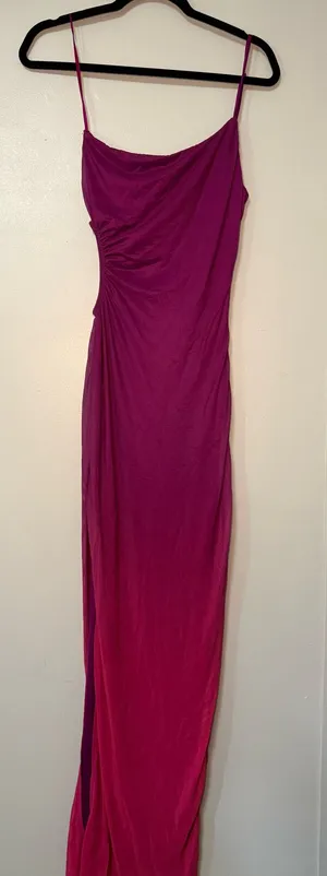 Windsor Fuchsia Ruched Cutout Maxi Dress thumbnail 1