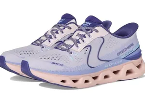 Skechers Glide-Step Athletic Shoes in Lavender and Light Pink thumbnail 1