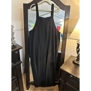 NEW 100% Cotton Loose Bib Jumpsuit Baggy Overalls Pockets XL thumbnail 5