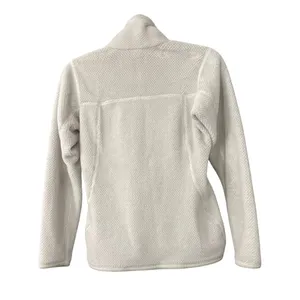Patagonia Off White Pullover Quarter Zip Fleece Sweatshirt Jacket Women's XS thumbnail 3