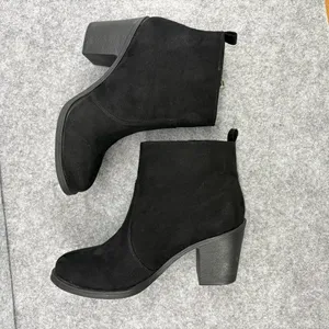 H&M Black suede Ankle Booties size 7 38 thumbnail 5