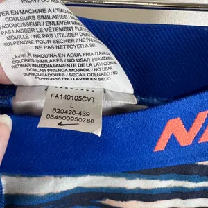 Nike Pro Dri-FIT Women Blue Pink‎ Striped Compression Athletic Shorts Size Large thumbnail 5