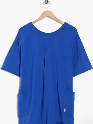 Free People Movement Hot Shot Tee Romper Electric Shock Blue New With Tag Medium thumbnail 4