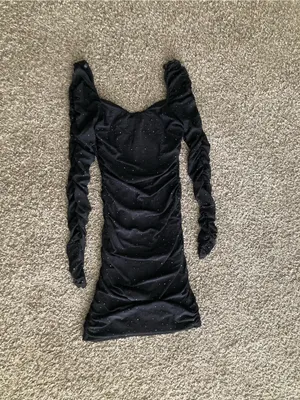 Windsor Black Rhinestone Mesh Corset Bodycon Mini Dress Size M thumbnail 7