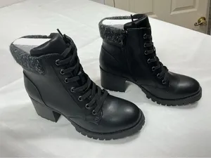 Womans New Bamboo Chief 18 Platform Ankle Boots Size 9 Black thumbnail 1