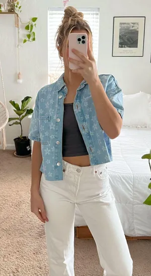 Free People Denim jacket thumbnail 1