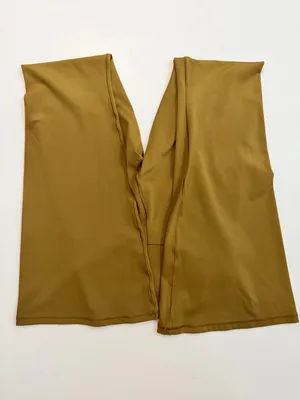 Aerie Offline Pants Leggings Flare Crossover Real Me High Rise Short Yellow thumbnail 4