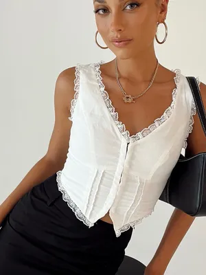 Princess Polly Silvanna Top White Size 12 NWT IN PACKAGE thumbnail 1