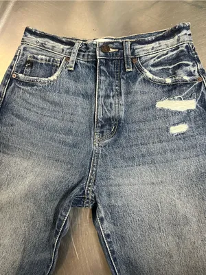 Kancan Women’s Distressed Wide Leg Estilo Blue Jeans - Size 24 - VGUC thumbnail 3