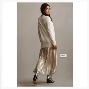 Anthropologie Long-Sleeve Pleated Twofer Sweater Maxi‎ Dress size xs thumbnail 10