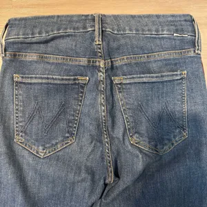 Mother The Looker Ankle Fray Women's blue Skinny Jeans side stripes Size 26 thumbnail 5