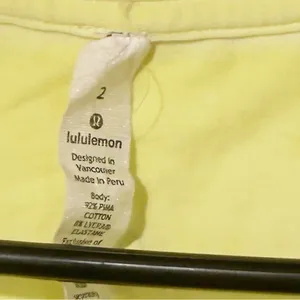Lululemon Love Crew Tee Fade Size 2 SITY Highlight Yellow‎ Pima Cotton Athletic thumbnail 3