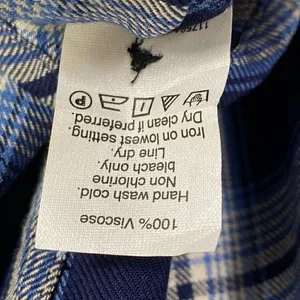 Madewell Central Lansford Navy Blue & White Plaid Long Sleeve Button Up Shirt M thumbnail 6