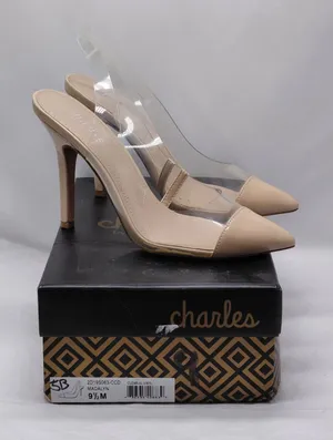 Charles by Charles David Slingback Heels Size 9.5 Nude Clear Pumps Wedding Party thumbnail 1