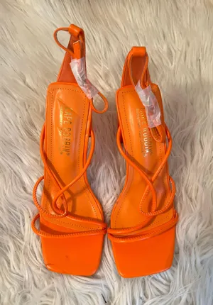 Forever 21 Orange Block Heels thumbnail 2