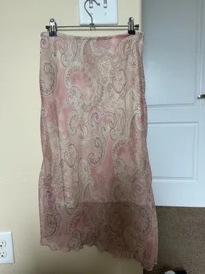 Sheer Midi Skirt Pink thumbnail 2