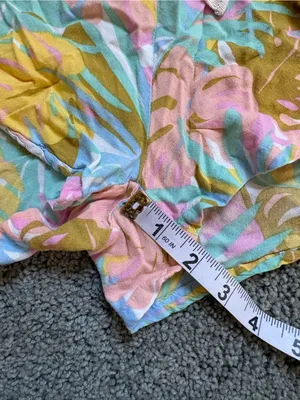 Billabong Tropical Print Shorts Pastel Colored Palm Leaf Pattern Size S Beachy thumbnail 5