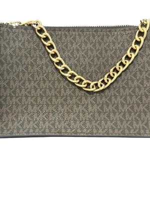 Michael Kors Brown Logo Chain Strap Belt Bag thumbnail 3