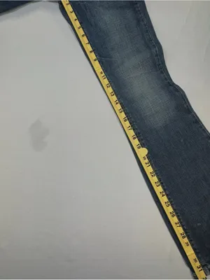 Silver Jeans Women's Distressed Bootcut Blue Denim Jeans Raw Hem Size 26 thumbnail 5