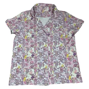 Roller Rabbit x LoveShackFancy Preppy Patchwork Polo Pajama‎ Set Dainty M thumbnail 3