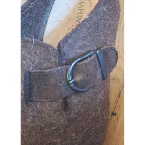 Haflinger‎ Womens Charcoal Felt Clogs Slip On Comfort Shoes Size 40 thumbnail 2