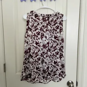 NWOT Violet & Claire women's brown white floral‎ ruffle sleeveless blouse medium thumbnail 6