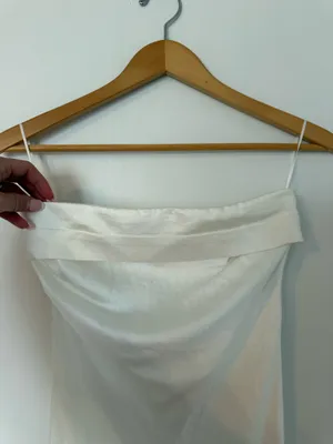 White Strapless Satin thumbnail 3