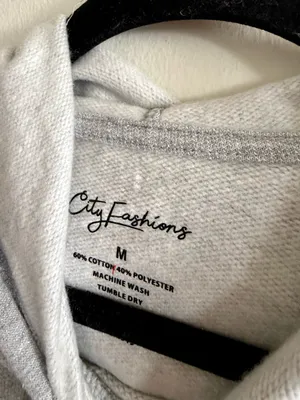 NASA Gray Hooded Pullover Sweatshirt Size M thumbnail 3