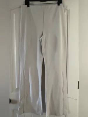 Lululemon Ribbed Softstreme Zip Leg Flared Pant in Bone NWOT thumbnail 4