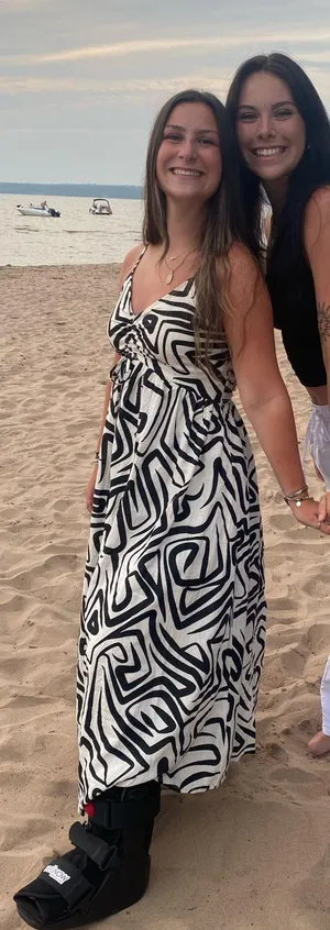 Patterned linen sundress Multiple thumbnail 1