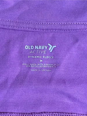 Old Navy Active Women's Medium Purple Quarter Zip Crop Sweatshirt Zipper Pockets thumbnail 4