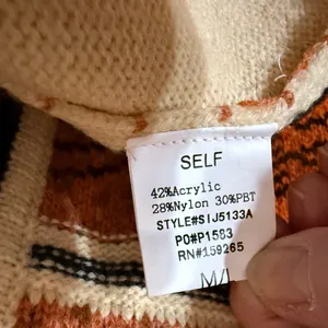 SAINTS & HEARTS WEST IS BEST FRINGE CARDIGAN Women's Multicolor Striped Sweater thumbnail 6