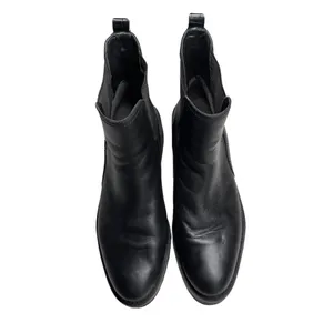 Sam Edelman Justina Chelsea Black Ankle Boots with Platform Sole 10 leather moto thumbnail 2