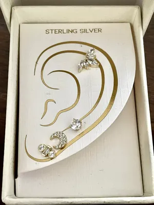 Sterling Silver Earring Set 4pcs NWT thumbnail 1