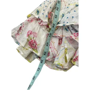 Loveshackfancy RARE Cottagecore Ruffled White Violet Mini Dress in Magic Light thumbnail 7