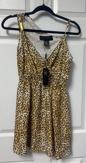 Kardashian Kollection Leopard Print Mini Dress - Brown thumbnail 1