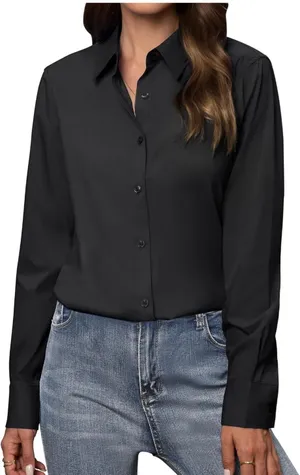 Black button down shirt thumbnail 1